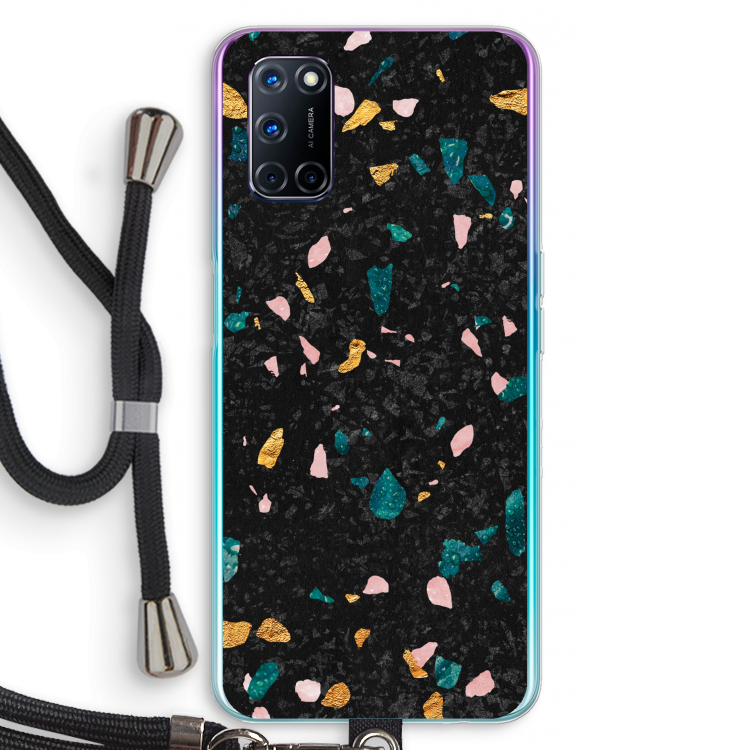 Terrazzo N°10: Oppo A92 Transparant Hoesje met koord