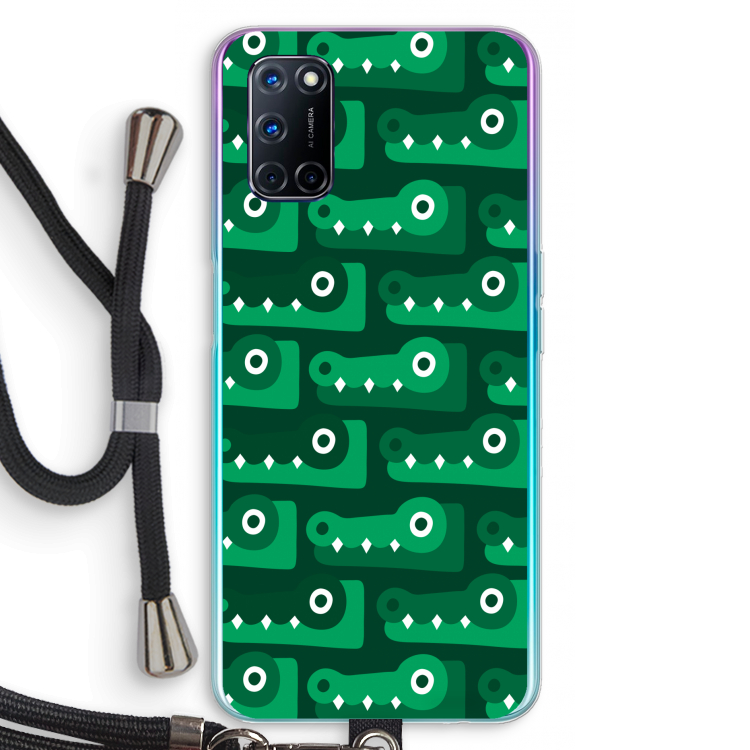 Crocs: Oppo A92 Transparant Hoesje met koord