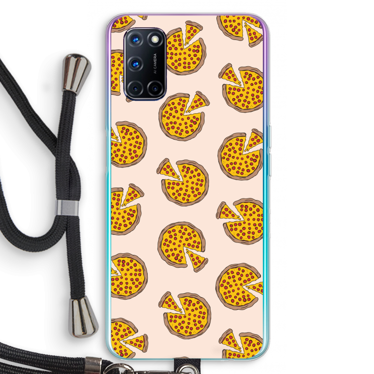 You Had Me At Pizza: Oppo A92 Transparant Hoesje met koord