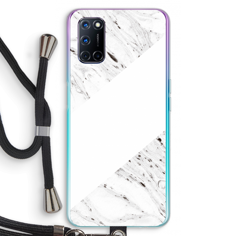 Biggest stripe: Oppo A92 Transparant Hoesje met koord