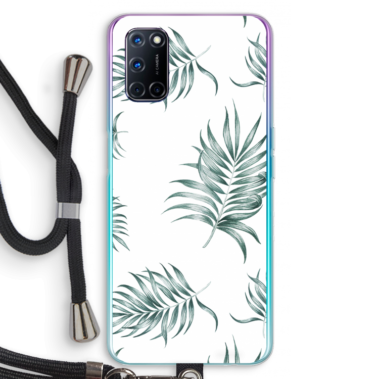 Simple leaves: Oppo A92 Transparant Hoesje met koord