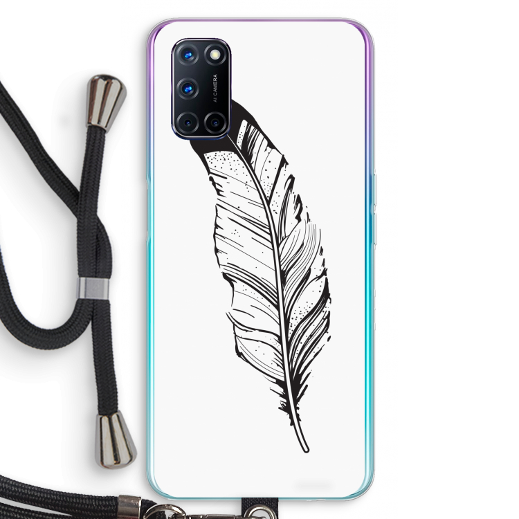 Pluim: Oppo A92 Transparant Hoesje met koord