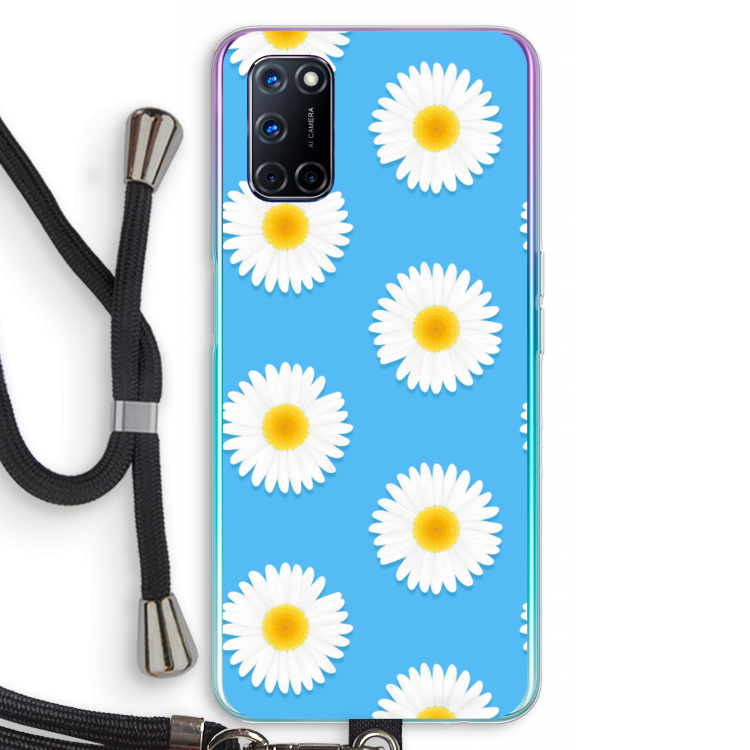 Margrietjes: Oppo A92 Transparant Hoesje met koord