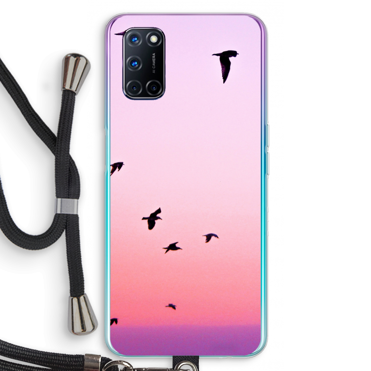 Fly away: Oppo A92 Transparant Hoesje met koord