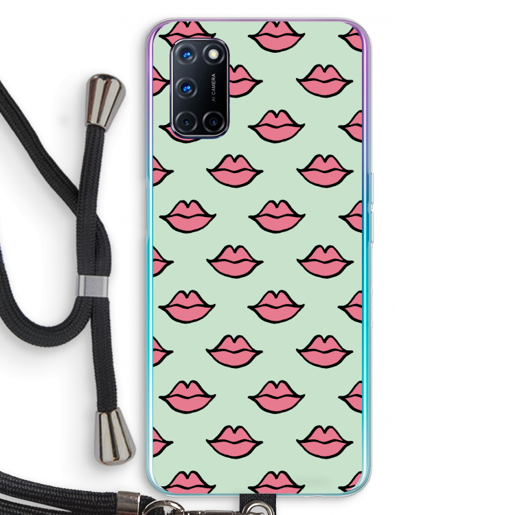 Lipjes: Oppo A92 Transparant Hoesje met koord