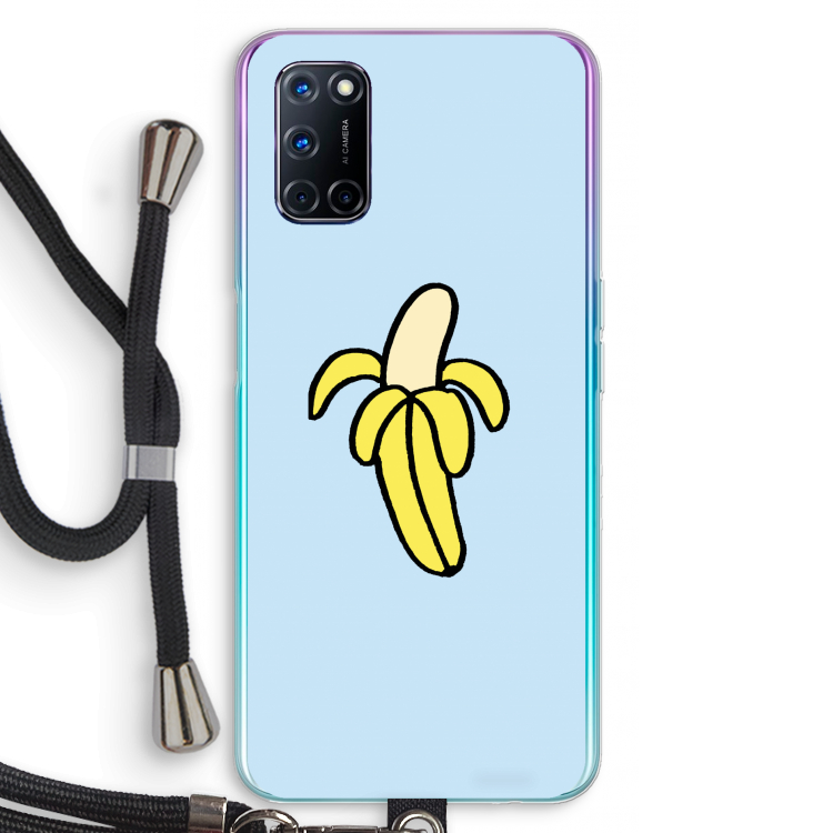 Banana: Oppo A92 Transparant Hoesje met koord