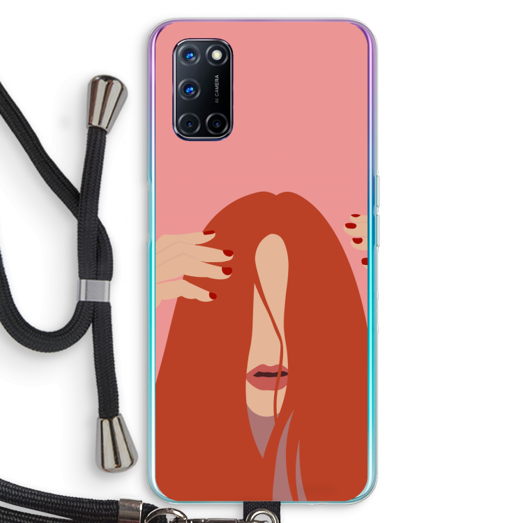Woke up like this: Oppo A92 Transparant Hoesje met koord