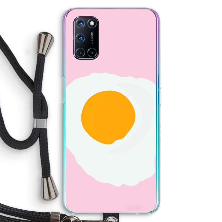 Sunny side up: Oppo A92 Transparant Hoesje met koord
