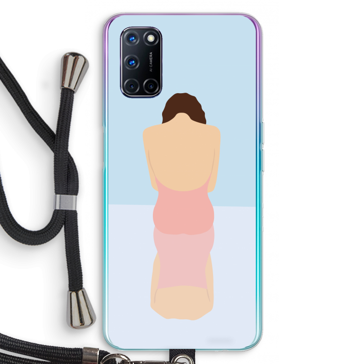 Mirror: Oppo A92 Transparant Hoesje met koord