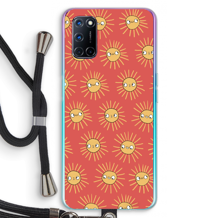 Zon: Oppo A92 Transparant Hoesje met koord