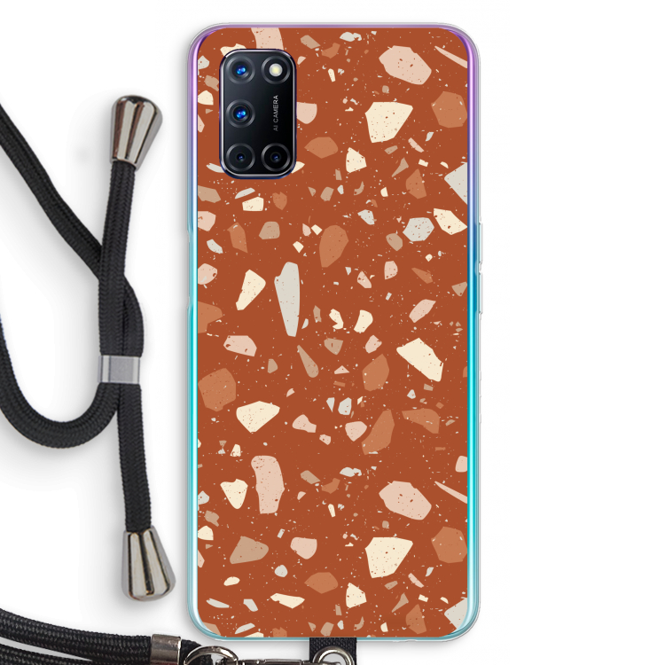Terrazzo N°22: Oppo A92 Transparant Hoesje met koord