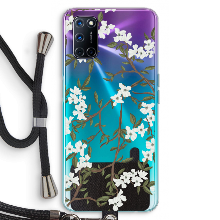 Blossoming spring: Oppo A92 Transparant Hoesje met koord