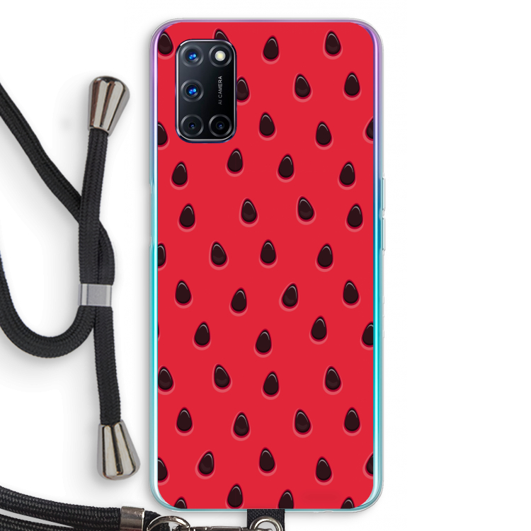 Watermelon: Oppo A92 Transparant Hoesje met koord