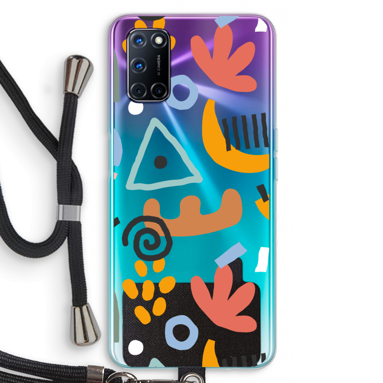Abstract: Oppo A92 Transparant Hoesje met koord
