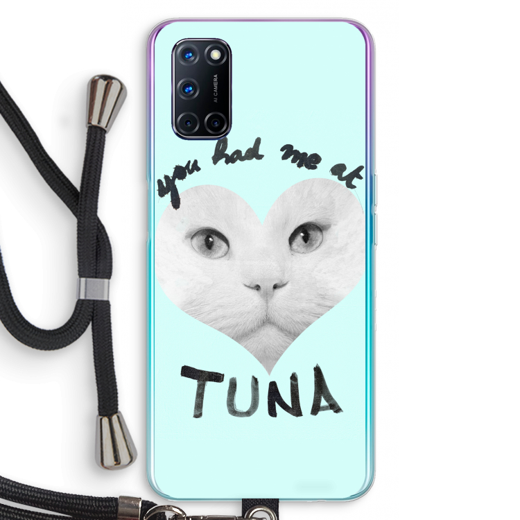 You had me at tuna: Oppo A92 Transparant Hoesje met koord