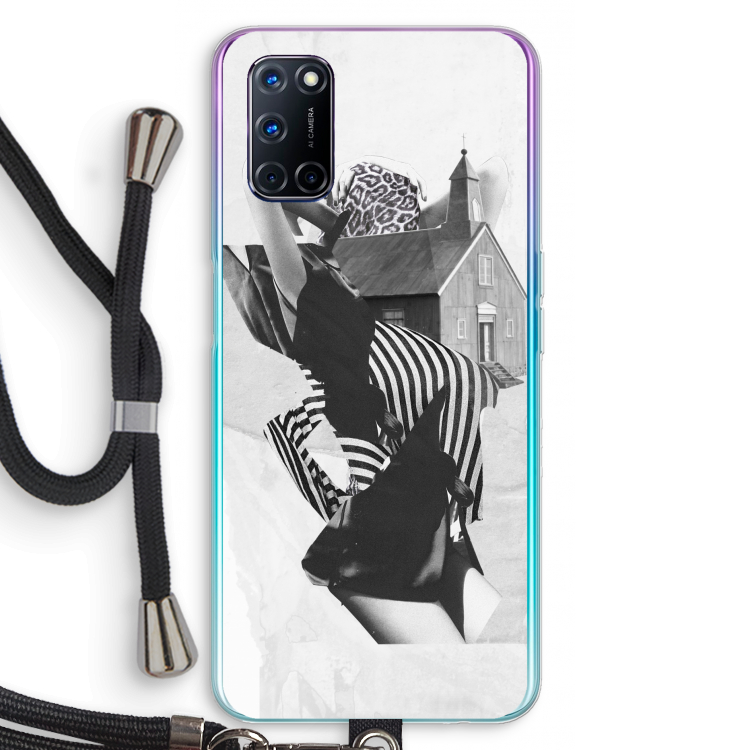 House: Oppo A92 Transparant Hoesje met koord
