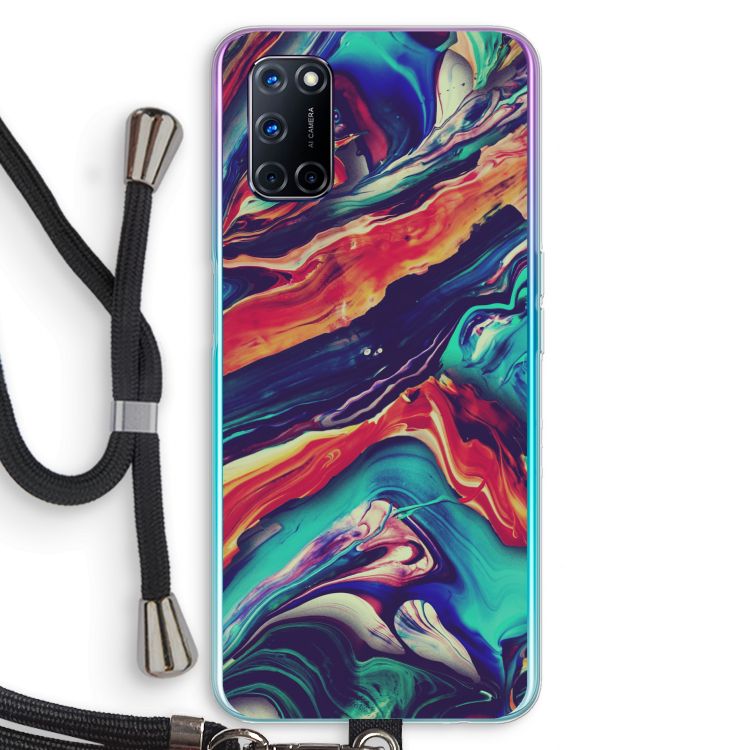Chameleon Sun: Oppo A92 Transparant Hoesje met koord