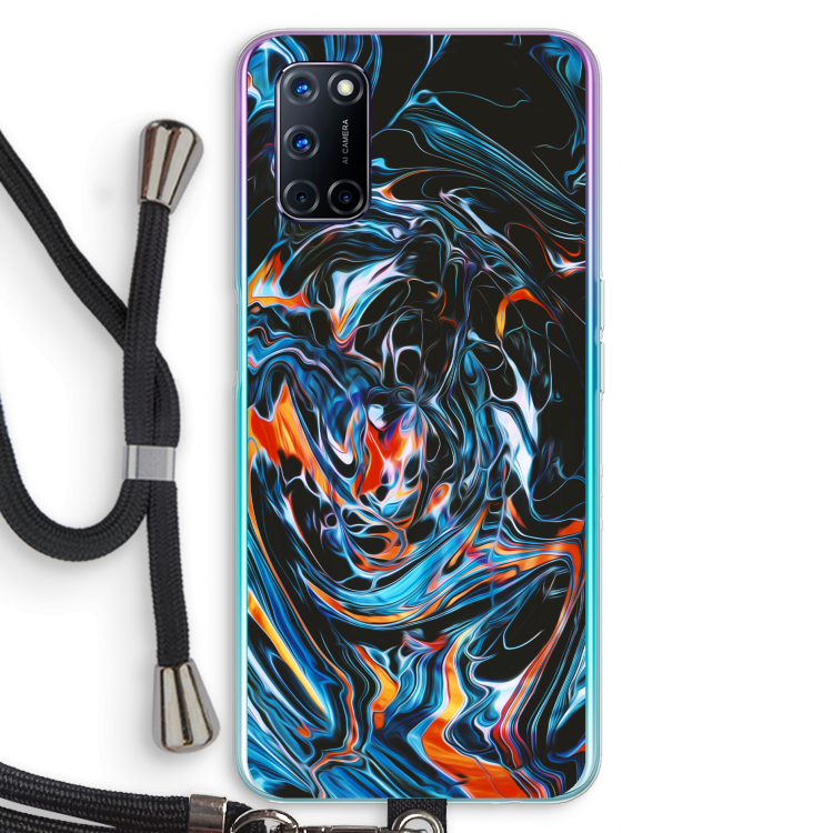 Black Unicorn: Oppo A92 Transparant Hoesje met koord