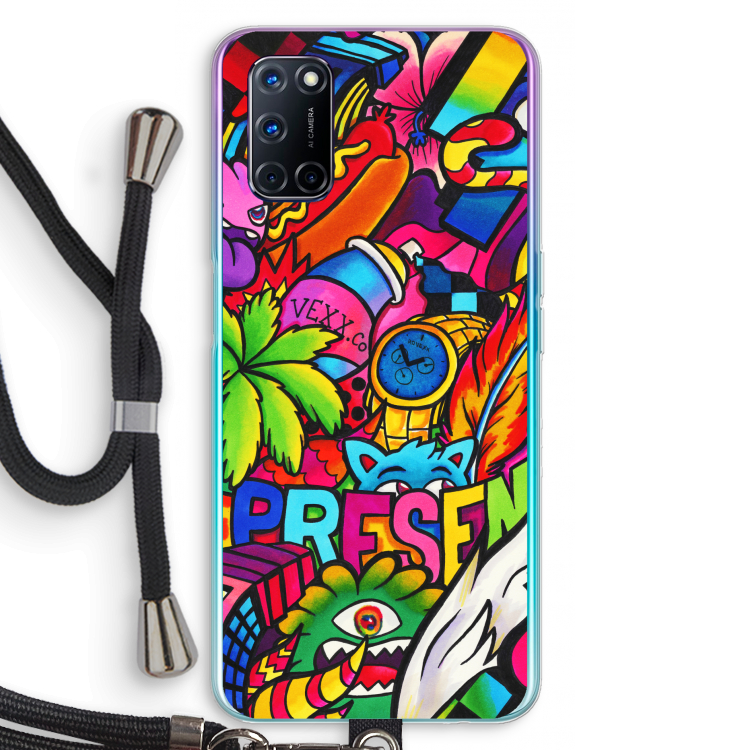 Represent: Oppo A92 Transparant Hoesje met koord