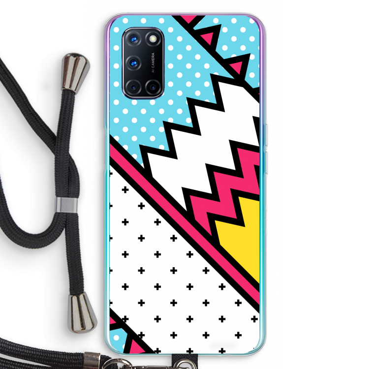 Pop Art #2: Oppo A92 Transparant Hoesje met koord