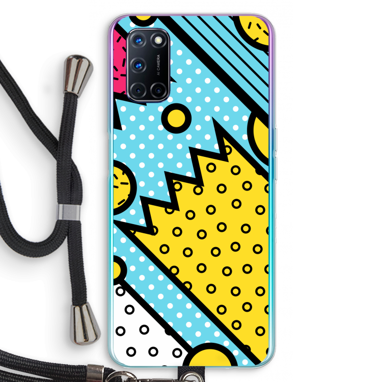 Pop Art #1: Oppo A92 Transparant Hoesje met koord
