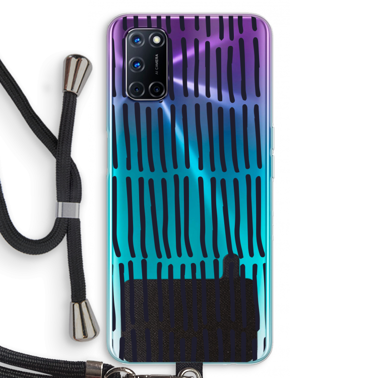Moroccan stripes: Oppo A92 Transparant Hoesje met koord
