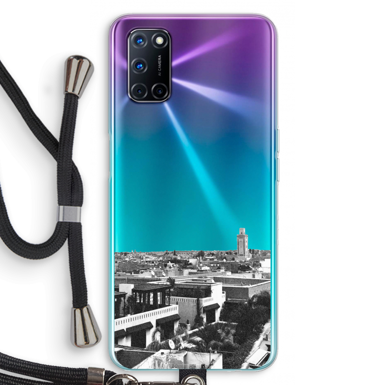 Marrakech Skyline : Oppo A92 Transparant Hoesje met koord