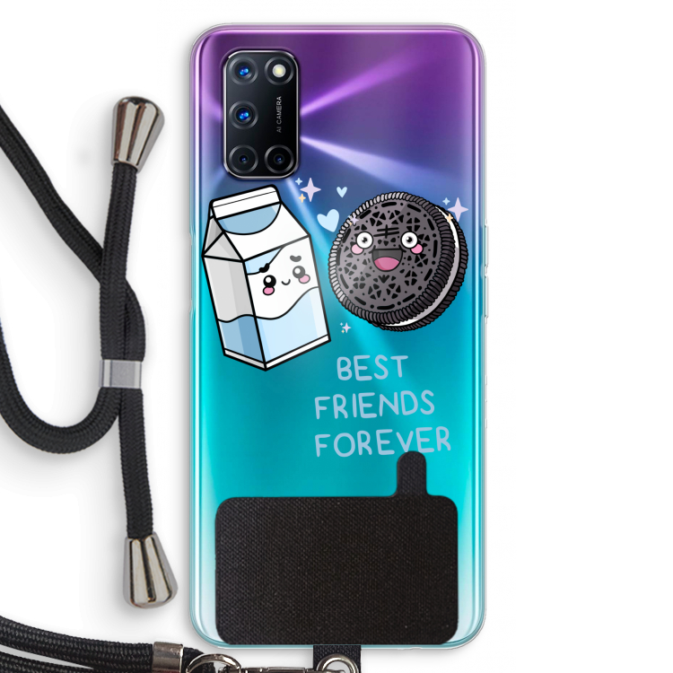 Best Friend Forever: Oppo A92 Transparant Hoesje met koord