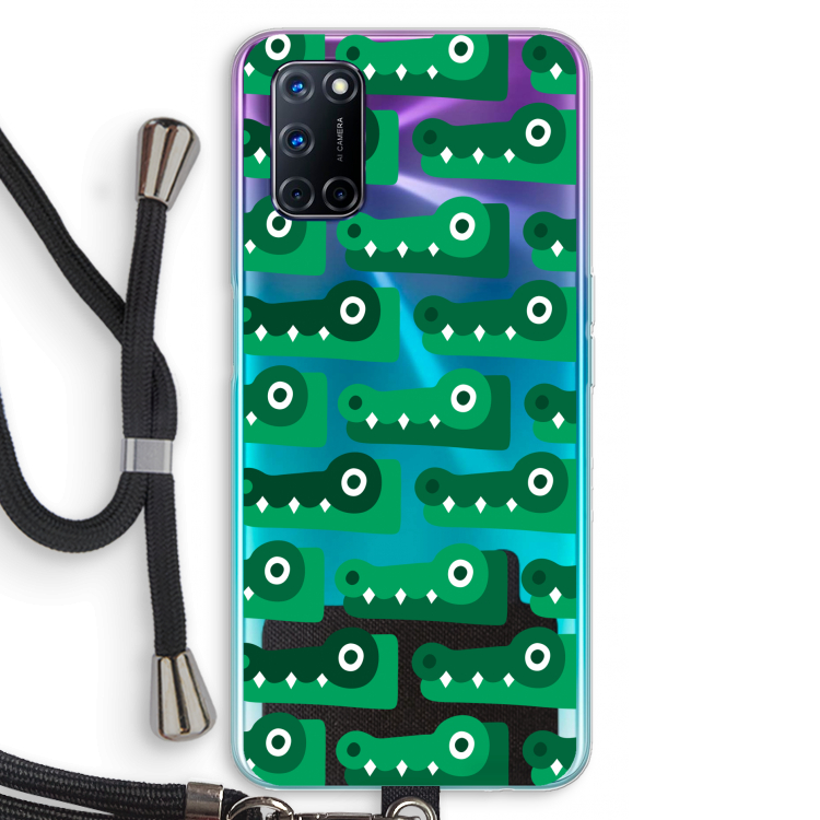 Crocs: Oppo A92 Transparant Hoesje met koord