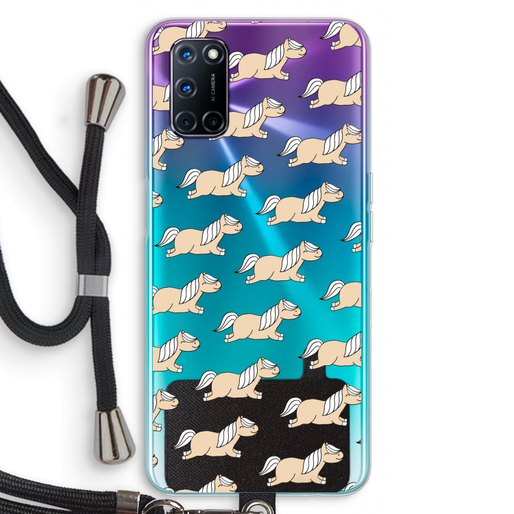 Ponys: Oppo A92 Transparant Hoesje met koord