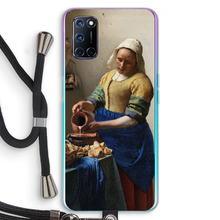 The Milkmaid: Oppo A92 Transparant Hoesje met koord