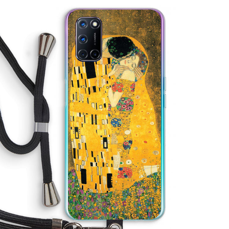 Der Kuss: Oppo A92 Transparant Hoesje met koord