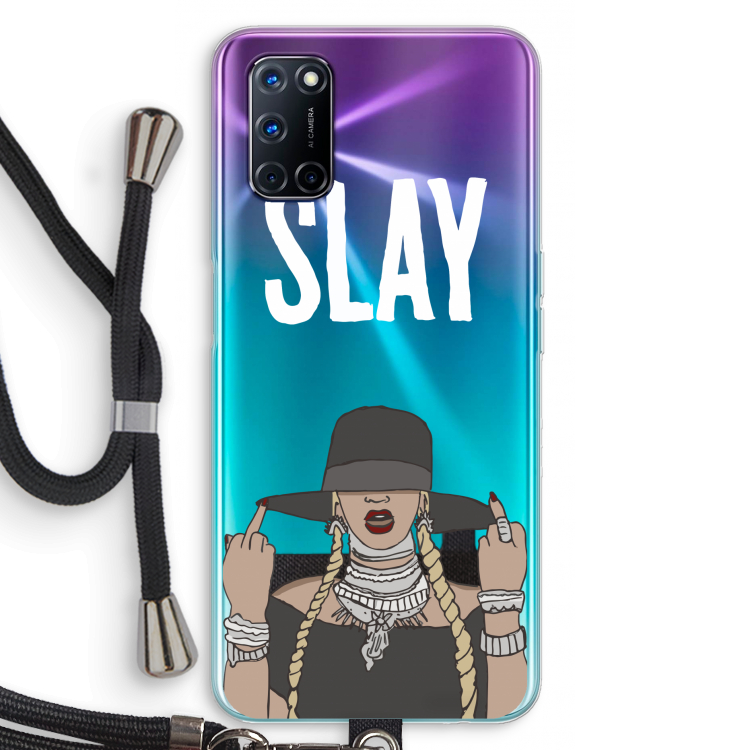 Slay All Day: Oppo A92 Transparant Hoesje met koord