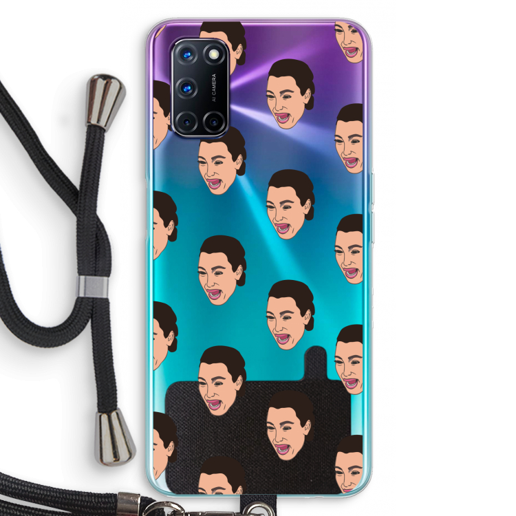 Ugly Cry Call: Oppo A92 Transparant Hoesje met koord