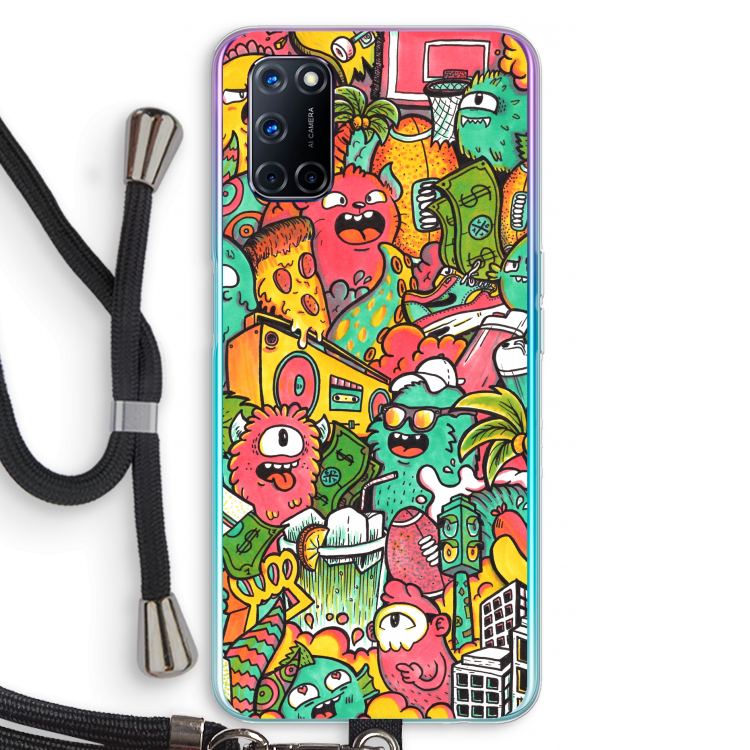 Vexx City: Oppo A92 Transparant Hoesje met koord