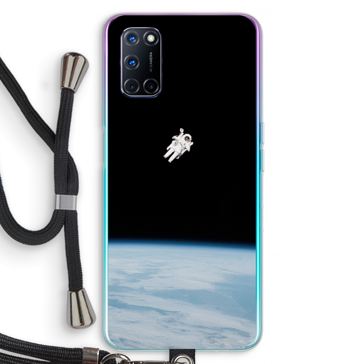 Alone in Space: Oppo A92 Transparant Hoesje met koord