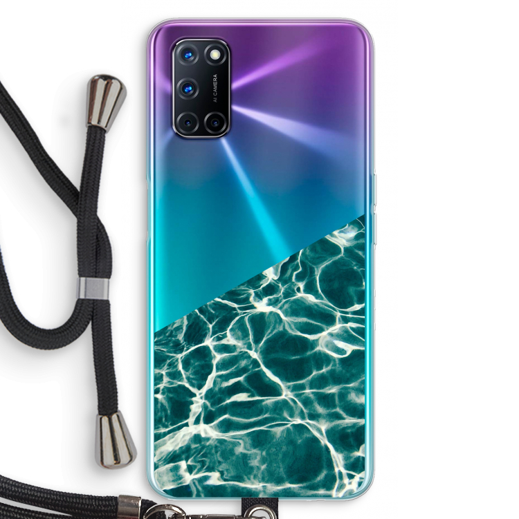 Weerkaatsing water: Oppo A92 Transparant Hoesje met koord