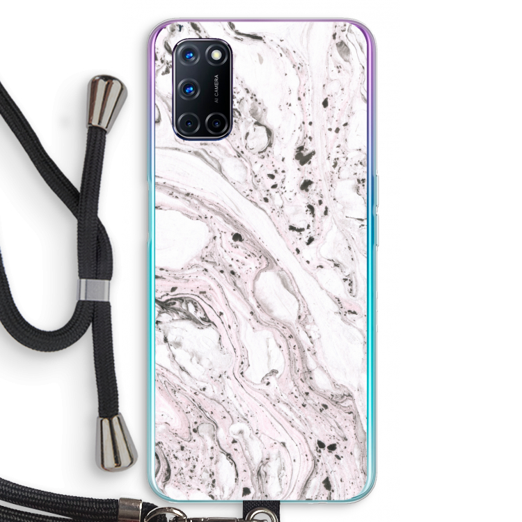Mengelmoes: Oppo A92 Transparant Hoesje met koord