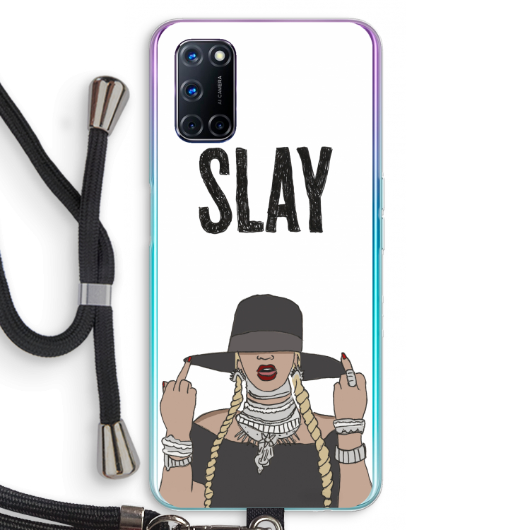 Slay All Day: Oppo A92 Transparant Hoesje met koord