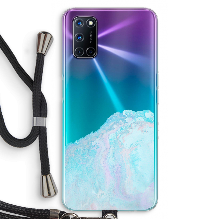 Fantasie pastel: Oppo A92 Transparant Hoesje met koord