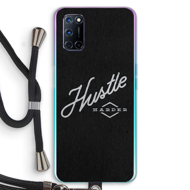 Hustle: Oppo A92 Transparant Hoesje met koord