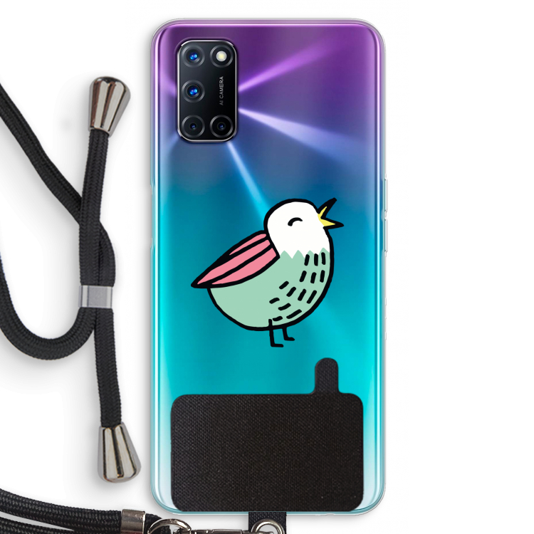 Birdy: Oppo A92 Transparant Hoesje met koord