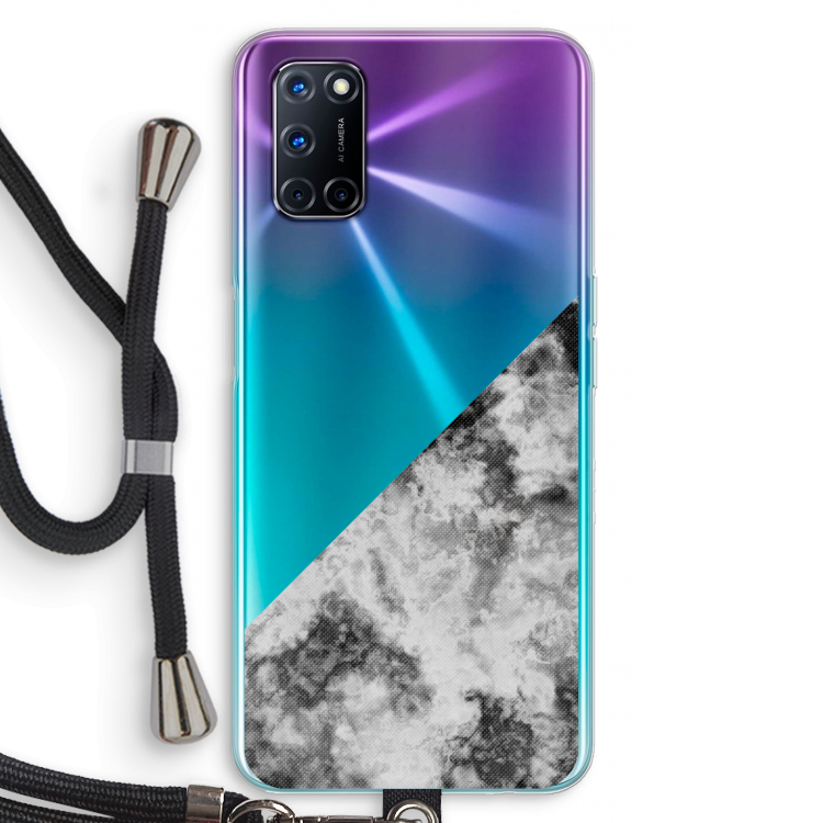 Onweer: Oppo A92 Transparant Hoesje met koord