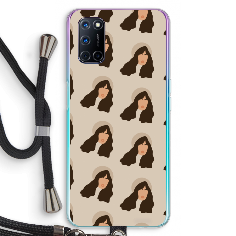 Bonjour mon amour: Oppo A92 Transparant Hoesje met koord