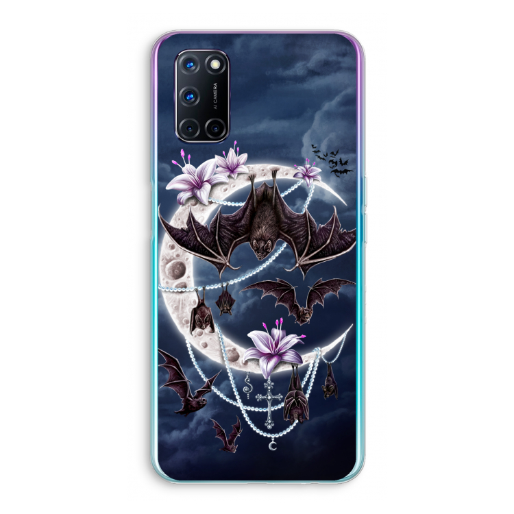 Vleermuizen Maan: Oppo A92 Transparant Hoesje