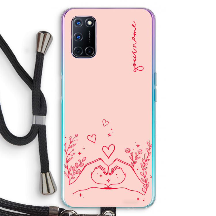 Love is in the air: Oppo A92 Transparant Hoesje met koord