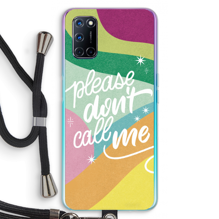 Don't call: Oppo A92 Transparant Hoesje met koord