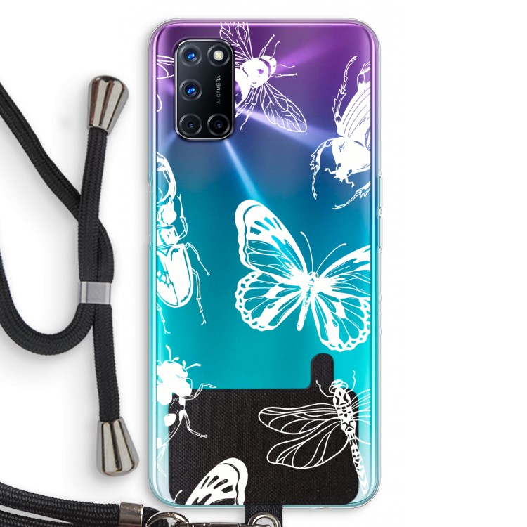 Tiny Bugs: Oppo A92 Transparant Hoesje met koord
