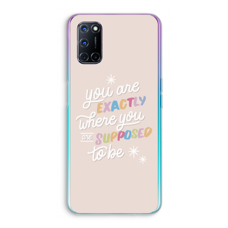 Right Place: Oppo A92 Transparant Hoesje