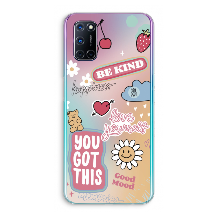 Positivity: Oppo A92 Transparant Hoesje